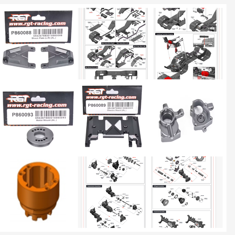 Rc Hobby Grade Crawler - RGT-reserveonderdelen P860086 P860088 P860089 P860090 P860093