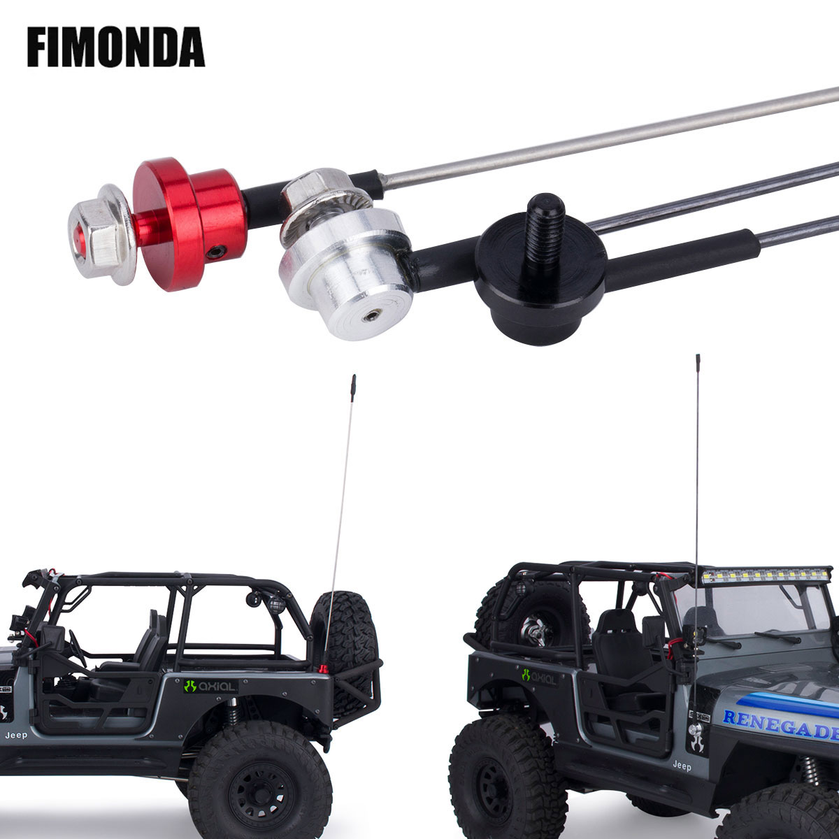 Rc Hobby Racing - 50 cm Metalen Verstelbare Simulatie Antenne