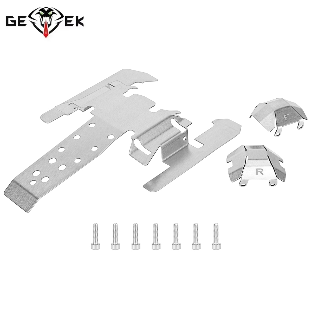 Rc Hobby Racing - Roestvrijstalen skidplate chassisbeschermingsset voor 1/10 RC