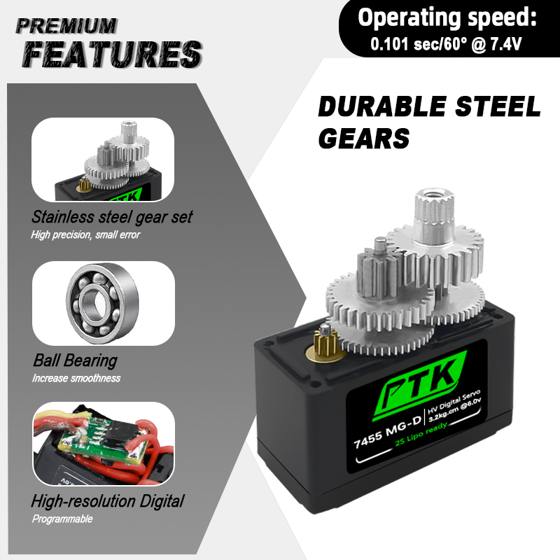 PTK 7455MG-D servo 12g Digital - Rc Hobby Grade recensie en prijs