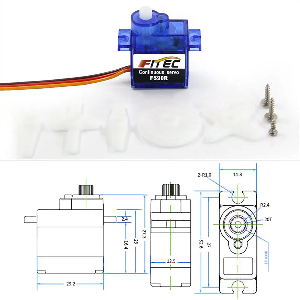 Feetech Mini FS90R Micro Servo - Rc Hobby Products recensie en prijs
