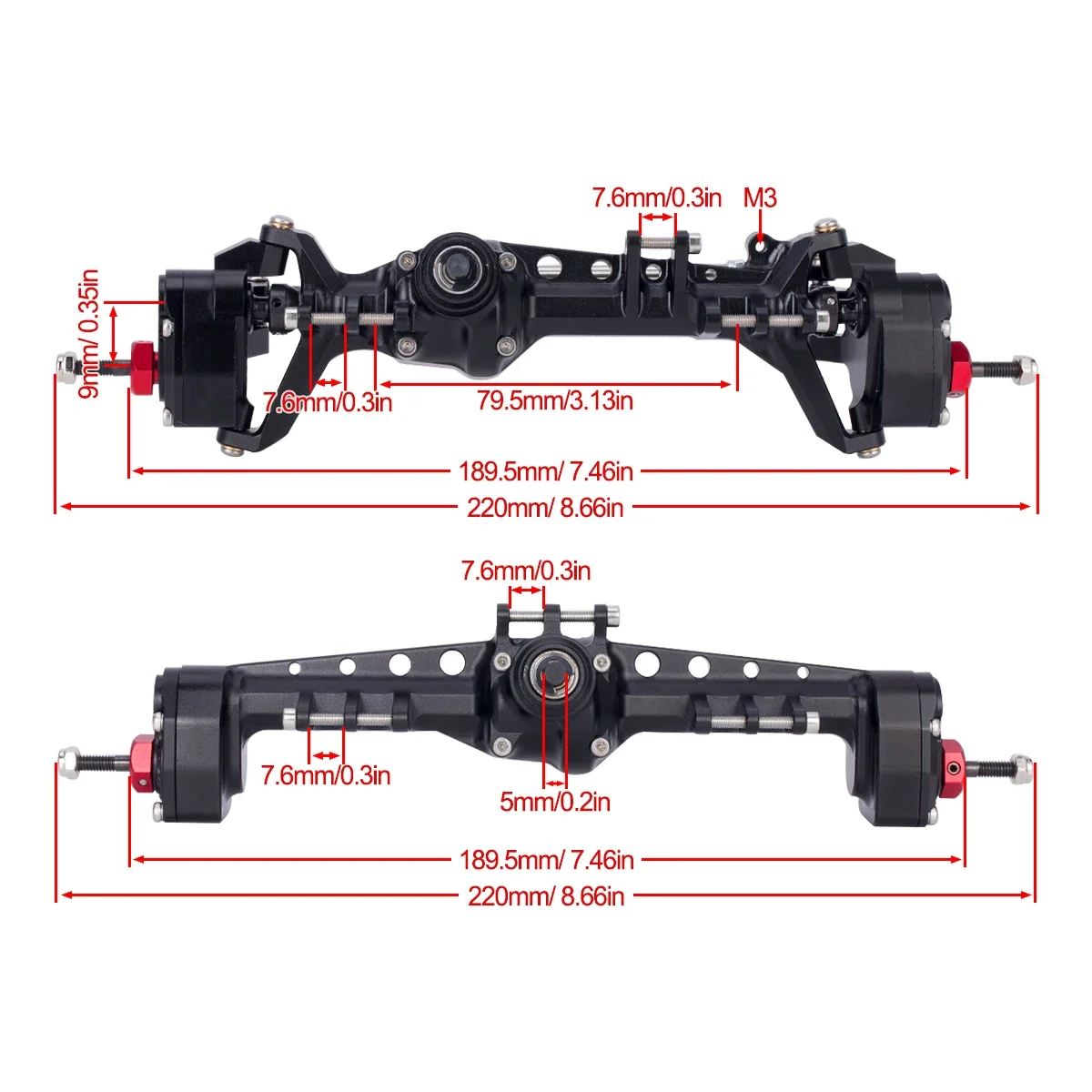 CNC Aluminium SCX10 III Voor A - Rc Hobby Racing recensie en prijs