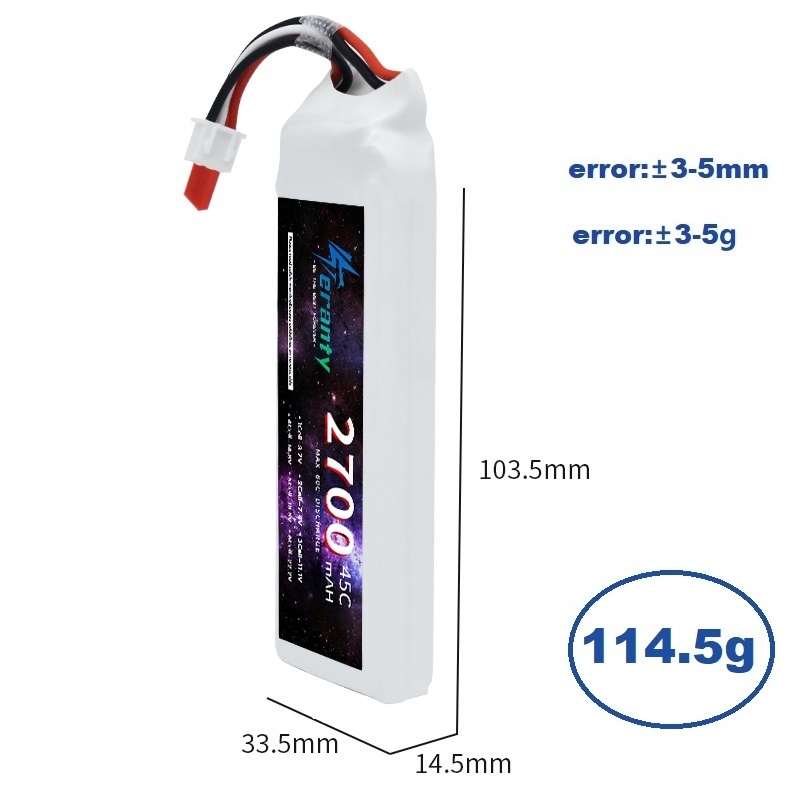 1/3 Stuks 2S 7.4V Lipo Batteri - Rc Hobby Grade recensie en prijs