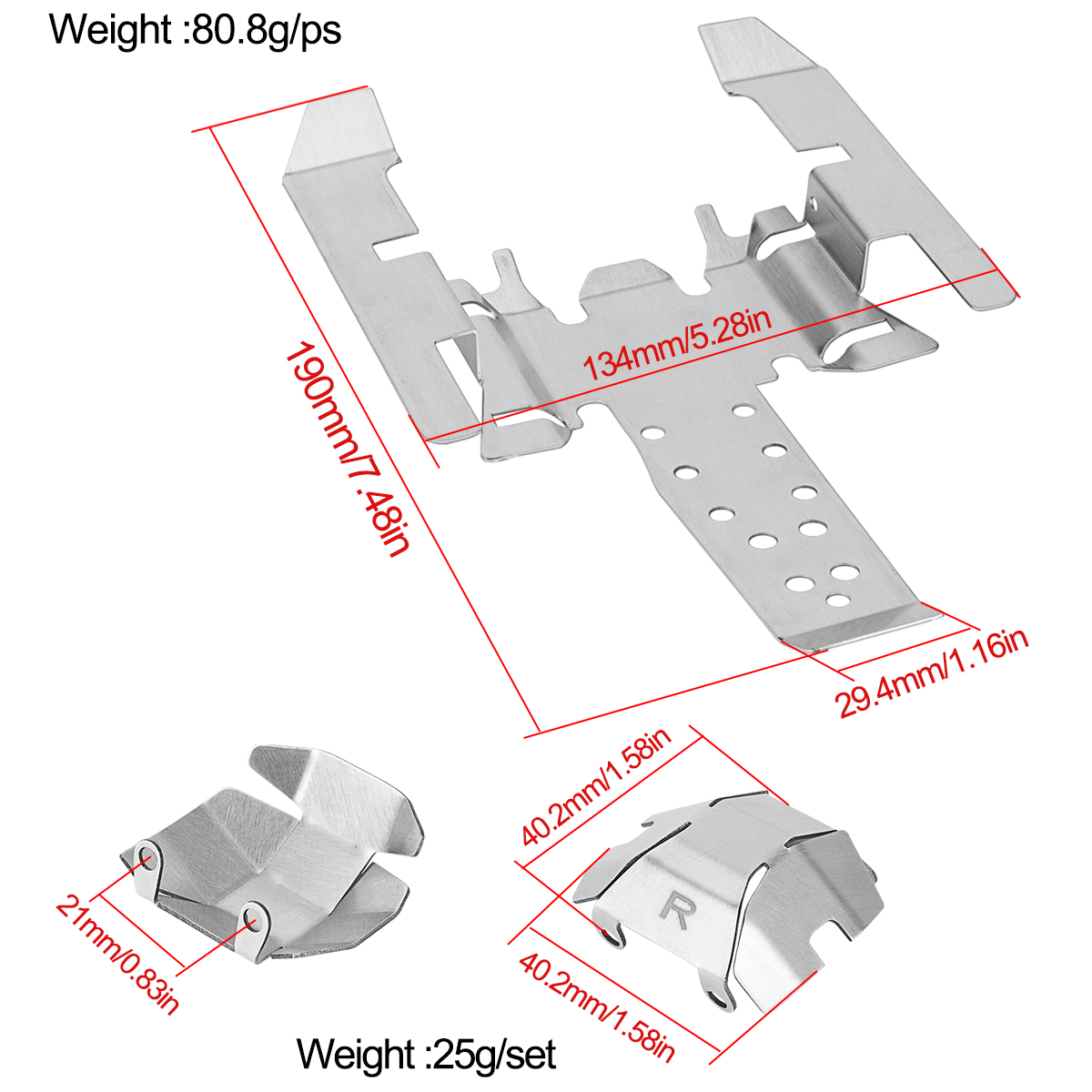 Roestvrijstalen skidplate chas - Rc Hobby Racing recensie en prijs